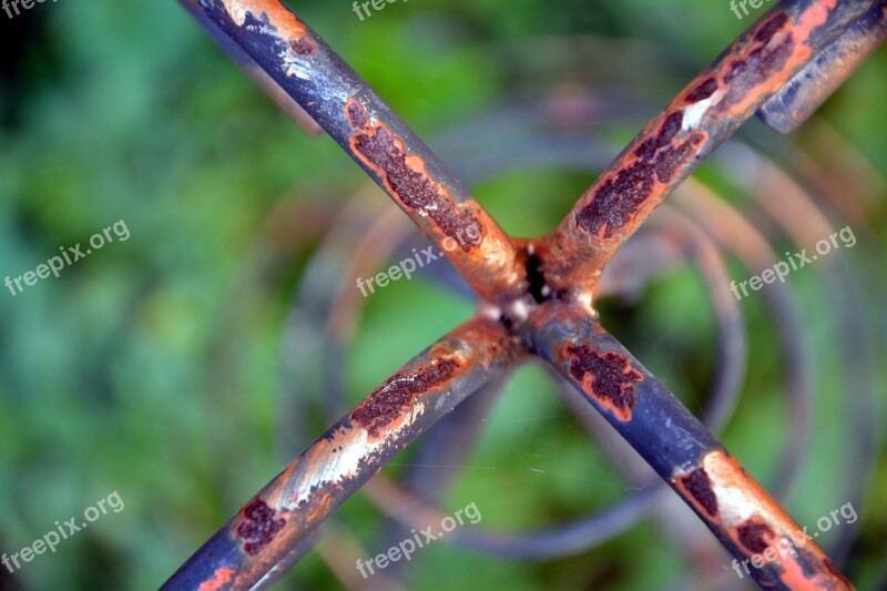 Design Rusted Garden Ornament Ironwork Decorative