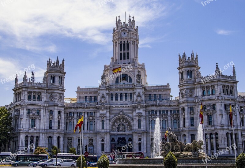 Madrid Town Hall Ayuntamiento Palacio De Cibeles Modernist Architecture