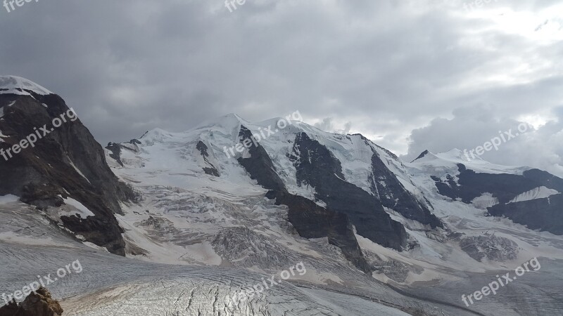 Piz Palu Alpine Bernina Graubünden Switzerland