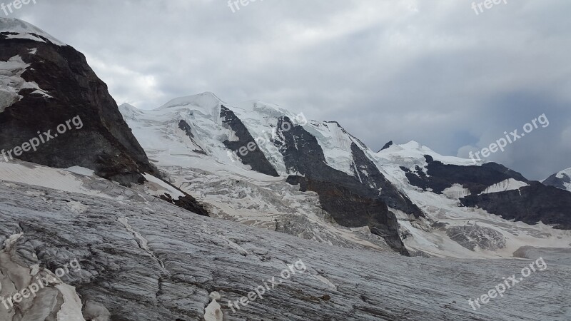 Piz Palu Alpine Bernina Graubünden Switzerland