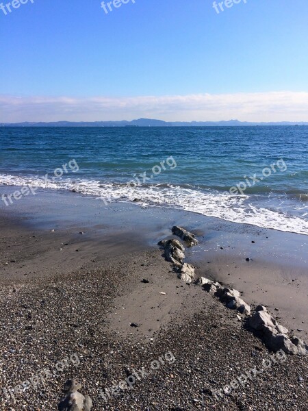 Miurakaigan Coast Sea Wave Sandy