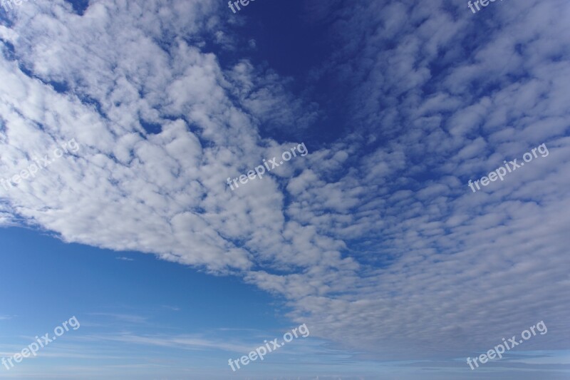 Sky Summer Clouds View Blue