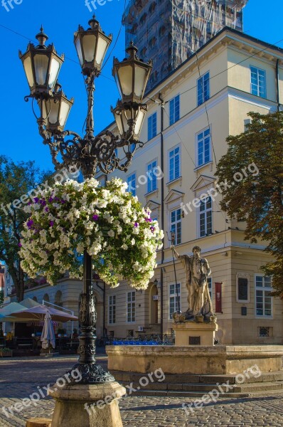 Lviv Ukraine Europe Neptune Market Square