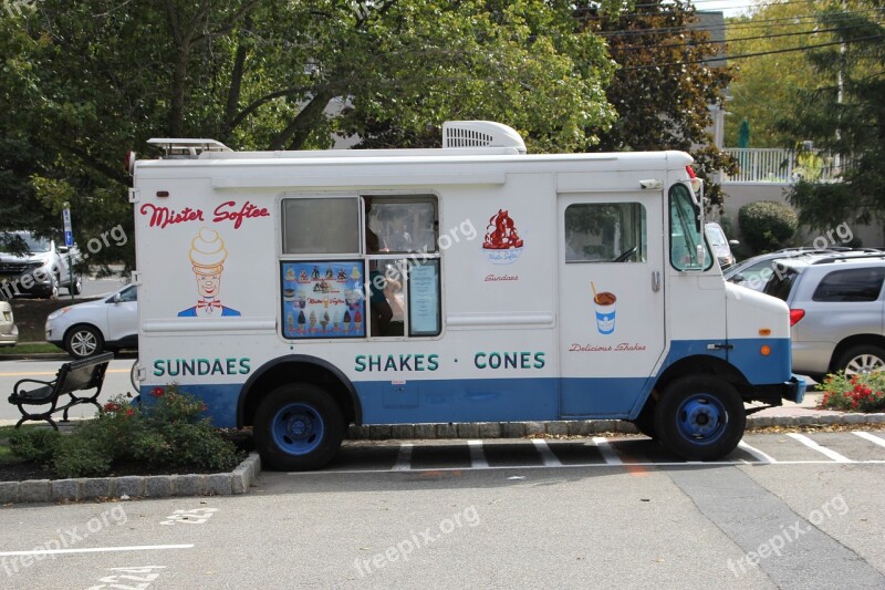 Food Truck Ice-cream Dessert Van Free Photos