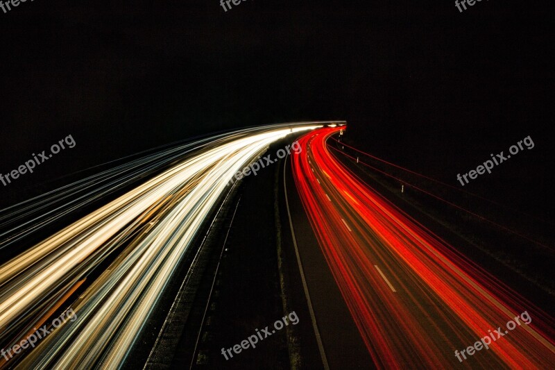 Highway Long Exposure Tracer Traffic Night