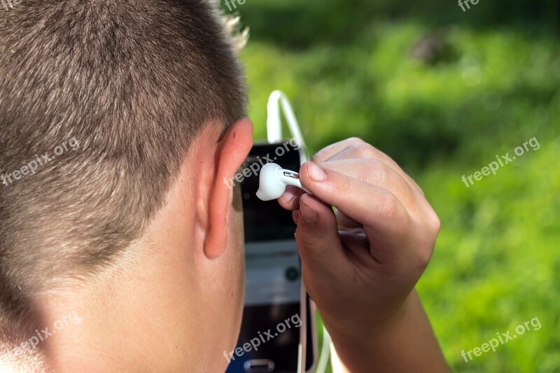 Headphones Ear Plug Head Ear Hand