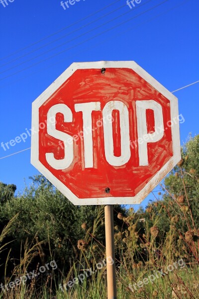 Shield Stop Containing Road Sign Street Sign