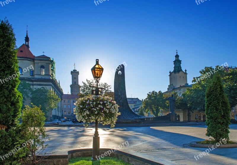 Lviv Center Ukraine Landscape Baroque