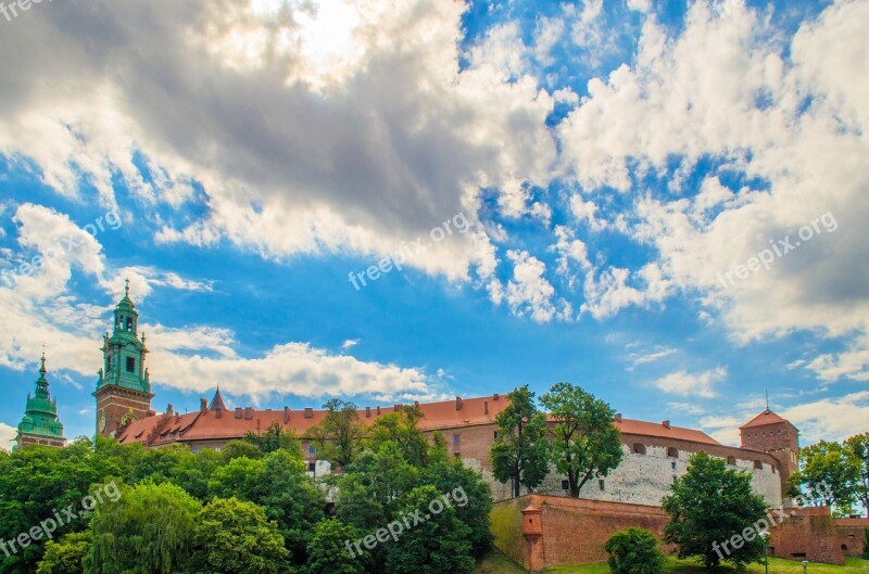 Wawel Castle Kraków Poland Sky