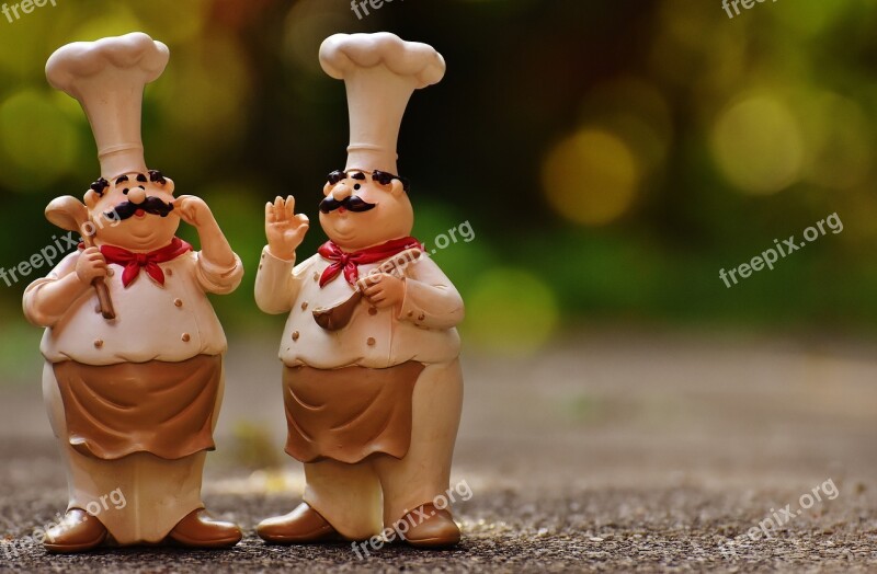 Chefs Figures Funny Cook Gastronomy