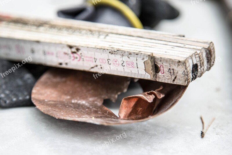 Tool Folding Rule Craft Tape Measure Copper Sheet