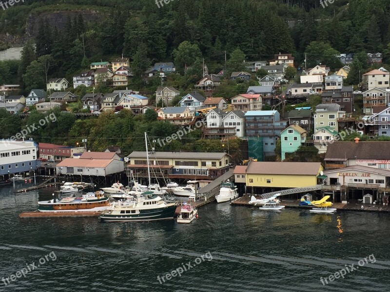 Ketchikan Alaska Fishing Town Salmon Fishing Tourism