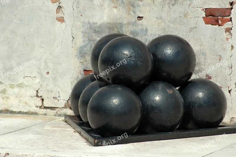 Cannon Balls Historic Historical Military Battle