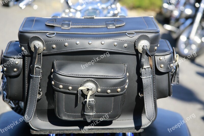 Leather Bag Motorcycle Biker Leisure Two Wheels