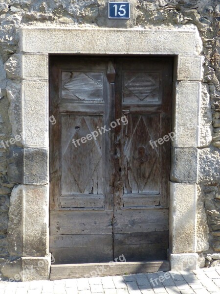 Door Portal Old Carved Stone Vielha