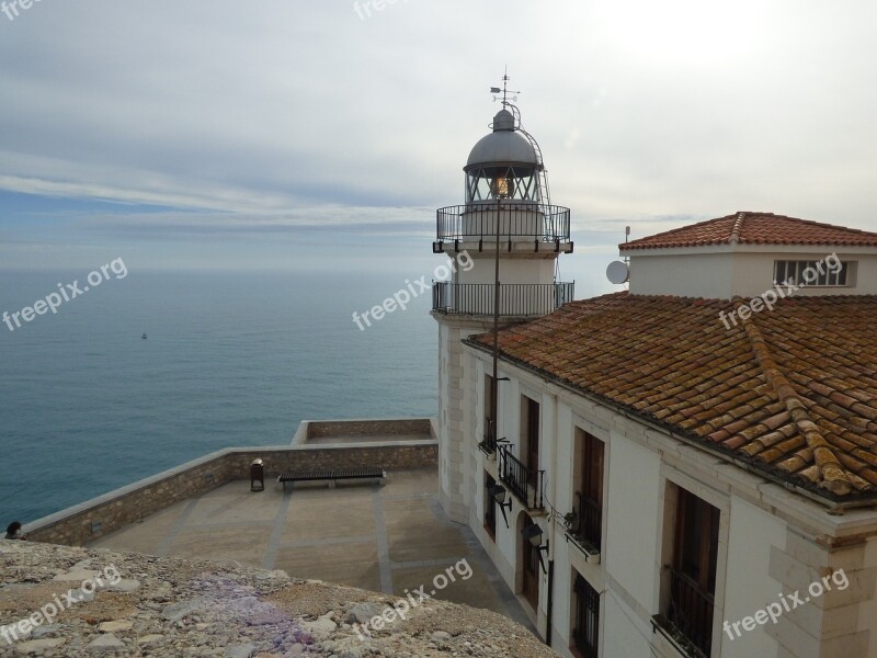 Peniscola Mediterranean Spain Lighthouse Landmark