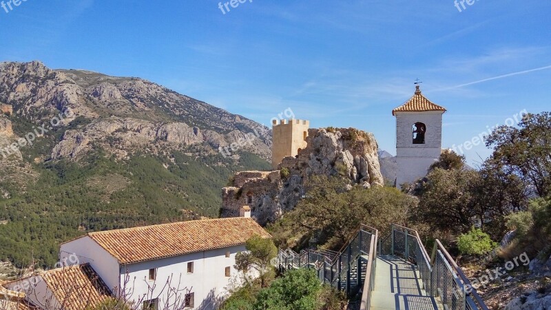 Guadalest Spain Alicante Mediterranean Scenic