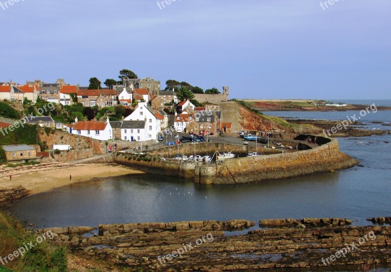 Scotland Crail Harbour Harbor Village