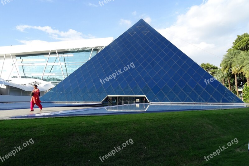 Building Architecture Pyramid Modern Corporate