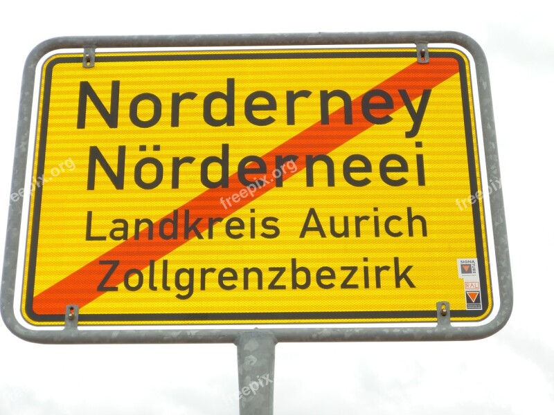 Town Sign Norderney Stationary Free Photos