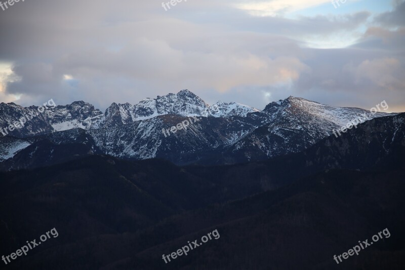 Buried Mountains Tatry Landscape Top View