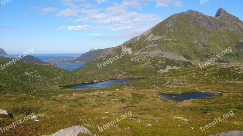 The Nature Of The Mountain Lofoten Norway Landscape