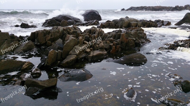 Sea Waves Squirt Lofoten The Nature Of The