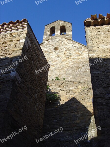 Church South Of France Minerva Pierre Village