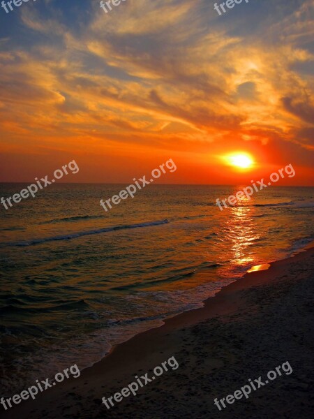 Beach Sunset Florida Sunset Beach Ocean