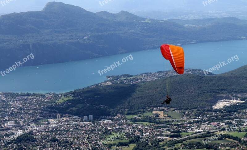 Paragliding Lac Du Bourget Mountains Free Photos