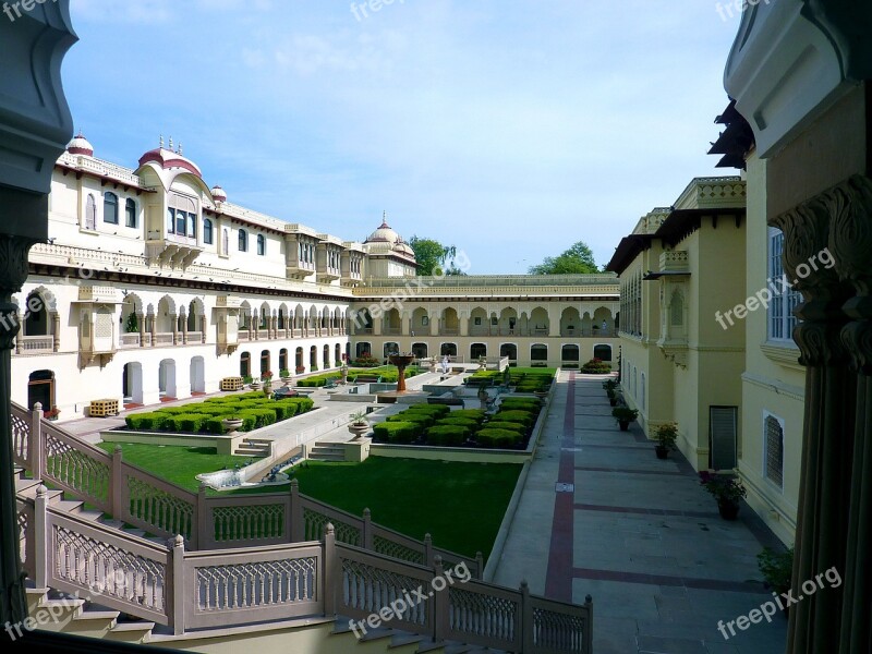 Castle Palace Courtyard India Jaipur