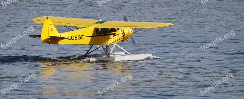 Aircraft Seaplane Yellow Water Free Photos