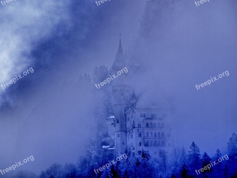 Fog Kristin Castle Bavaria Mood