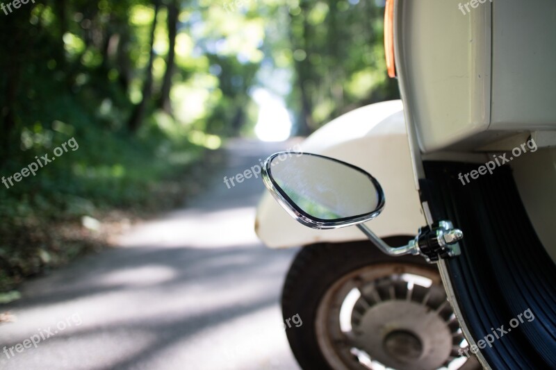 Vespa Road Mature Mirrors Free Photos