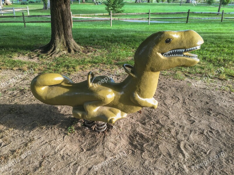 Dinosaur Playground Play Recreation Child