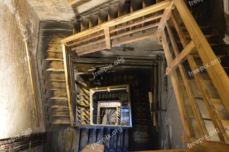 Torre Degli Asinelli Bologna Wooden Stairs Free Photos