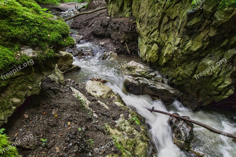 Nature Water Rocks River Running Water