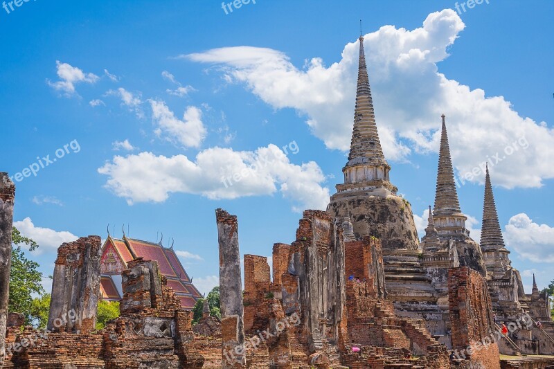 Thailand Sightseeing Castle Archaeological Site Free Photos