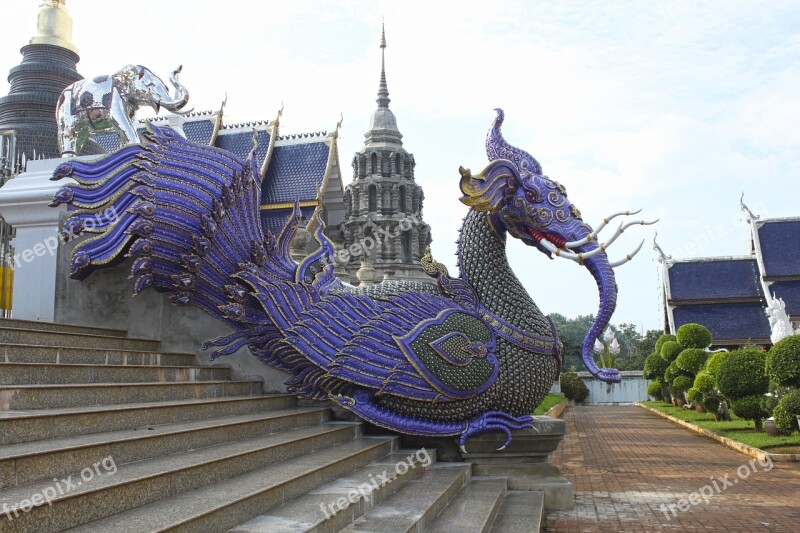 Temple Guardian Thailand Temple Complex Free Photos