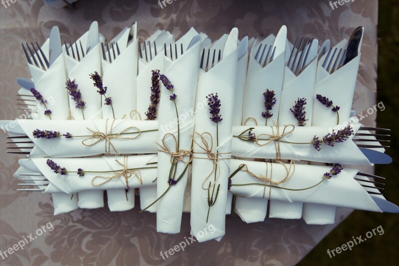 Preparation Dinner Eating Fork Lavanda