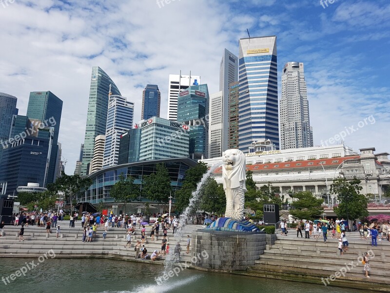 Merlion Singapore Singapore Merlion City Park