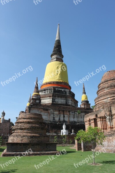 Thailand Ayutthaya Buddhism Free Photos