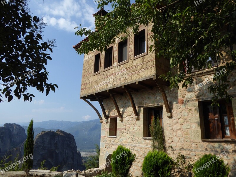 Monastery Meteora Greece Building Free Photos