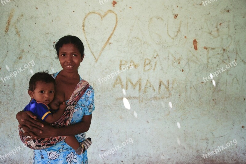 Mom Mother And Child Daughter Breastfeeding Mother