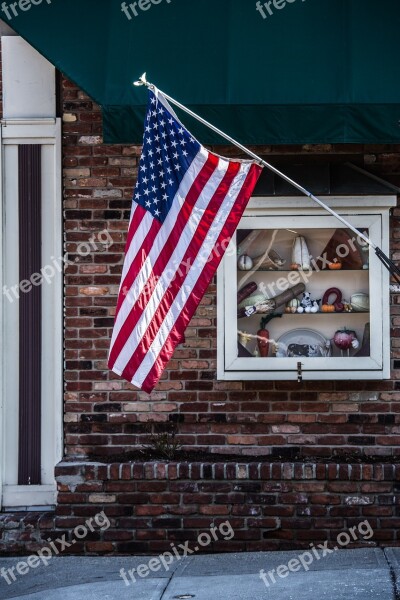 Flag Red White And Blue Patriotic Summer Patriot