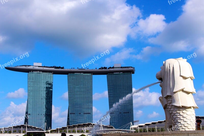 Merlion Marina Bay Sands Hotel Singapore Marina Bay Sands Hotel