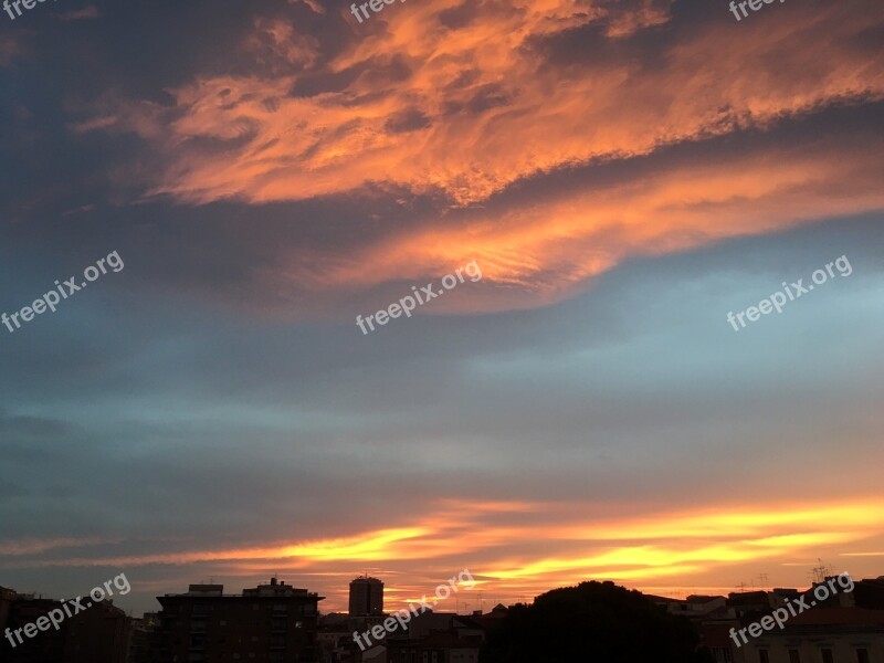 Sunset Clouds Cloud Sky Orange