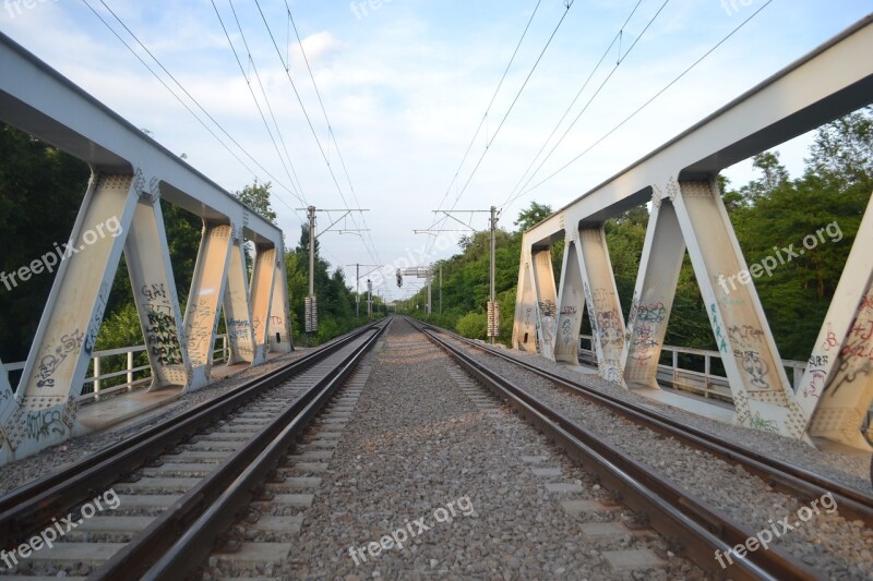 Bucharest Romania Railway Park Blue Sky