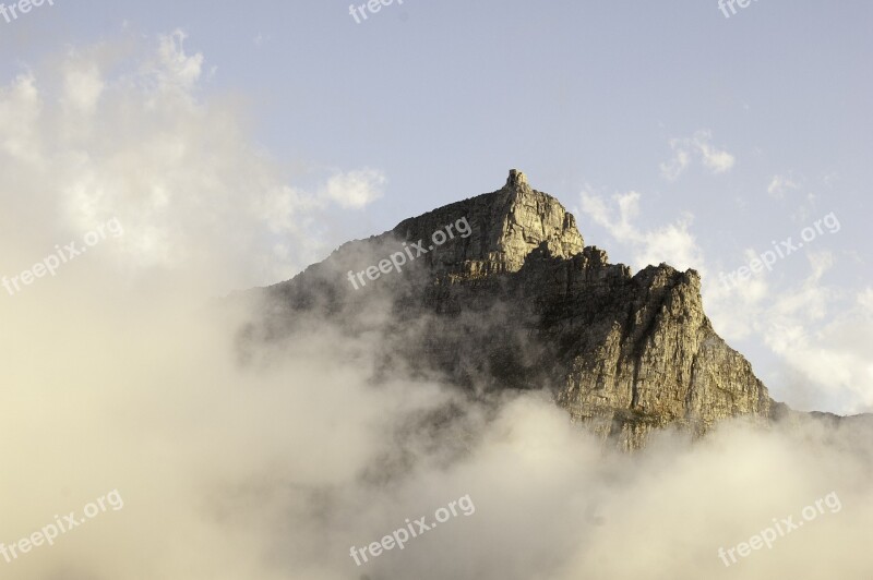 Mountain Trail Clouds Sunset Hiking Trail