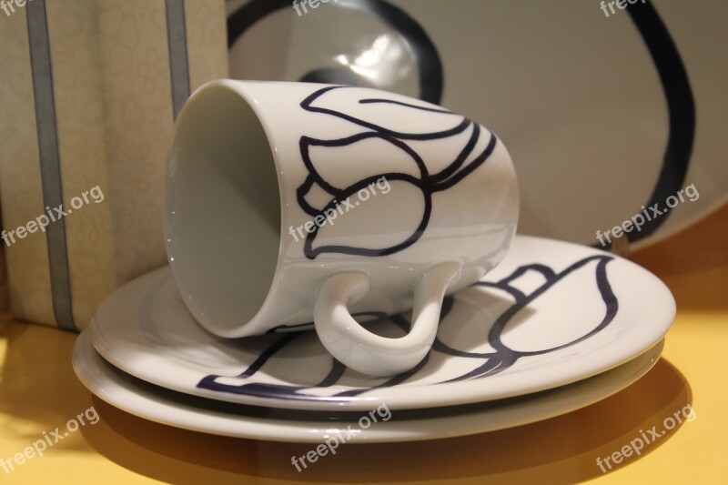 Cup Breakfast Porcelain Saucers Tableware